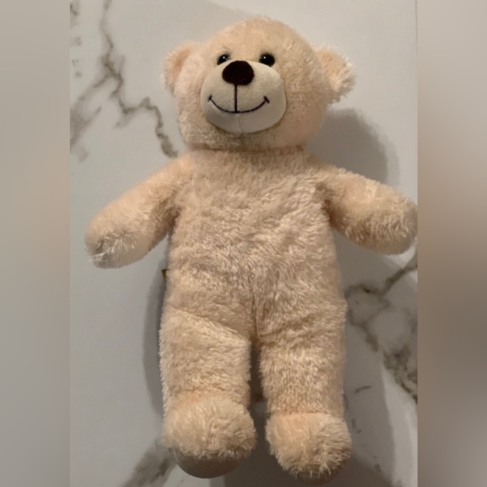 Build A Bear Super Soft Fluffy Cream Teddy Bear 2010 16" Huggable Plush